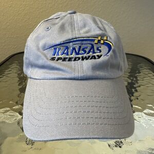 NASCAR Kansas Speedway Adjustable Racing Hat Embroidered  Gray Grey NEW